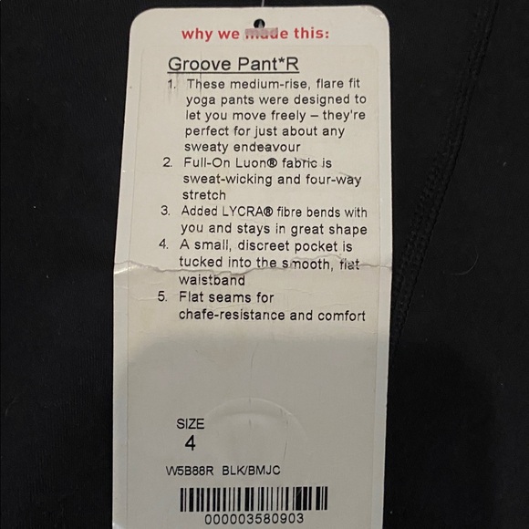 Lululemon Groove Pant *Full-On Luon Sz 4 - Picture 7 of 9